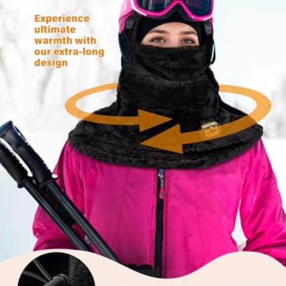 Fleece Ski Mask Balaclava Winter Full Face Cover Hooded Scarf Neck Warmer main image 5